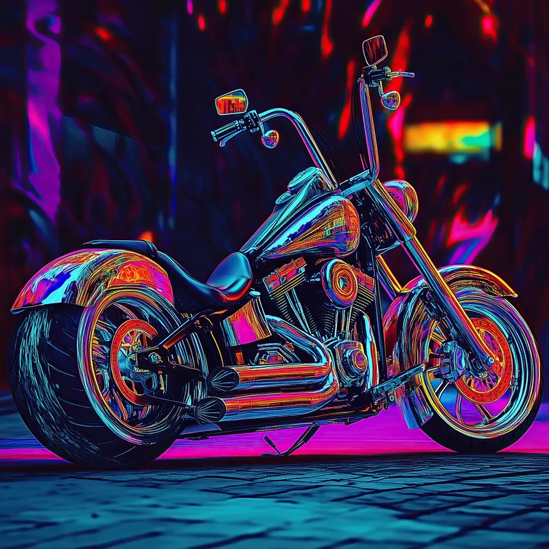 NEON RIDERS cyberpunk Harley poster pack cover