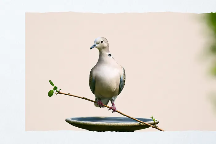 China Dove, AI-assisted art made from the photograph above, study 1.
