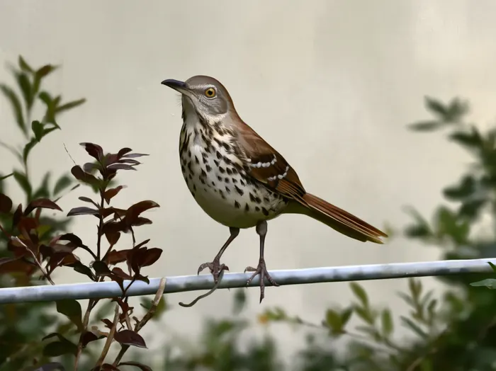 Wood Thrush, AI-assisted art made from the photograph above, study 1.